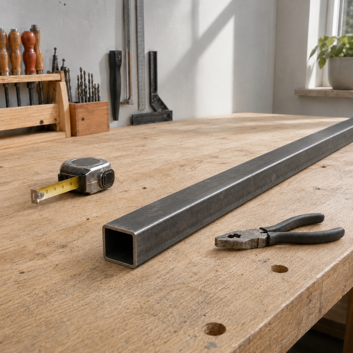 Le tube carré en acier est souvent utilisé dans les domaines de la ferronnerie, menuiserie et serrurerie. Ce modèle est en section carré de 50mm de haut par 50mm de large. Ce sont les dimensions extérieures du tube. Ce tube carré en acier à une épaisseur de 2mm. Il vous sera livré en acier brut de qualité supérieur. Il faut prévoir une tolérance de coupe de plus ou moins 1mm (coupe non ébavurée). Ce plat acier peut ètre soudé,percé,découpé.