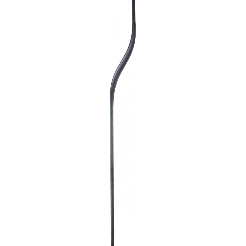 Barreau ondulé collection RONDE. Hauteur 950mm profilé rond de diamètre 14 mm Largeur de l'ondulation 110mm. Permet de personnaliser dans un style Moderne la fabrication de multiple élément de ferronnerie, tel qu'une rambarde, une clôture, un garde corps, un portail, par exemple. Livré brut, à peindre ou à vernir avec un produit adapté pour protéger contre la corrosion, utilisation en intérieur ou en extérieur.