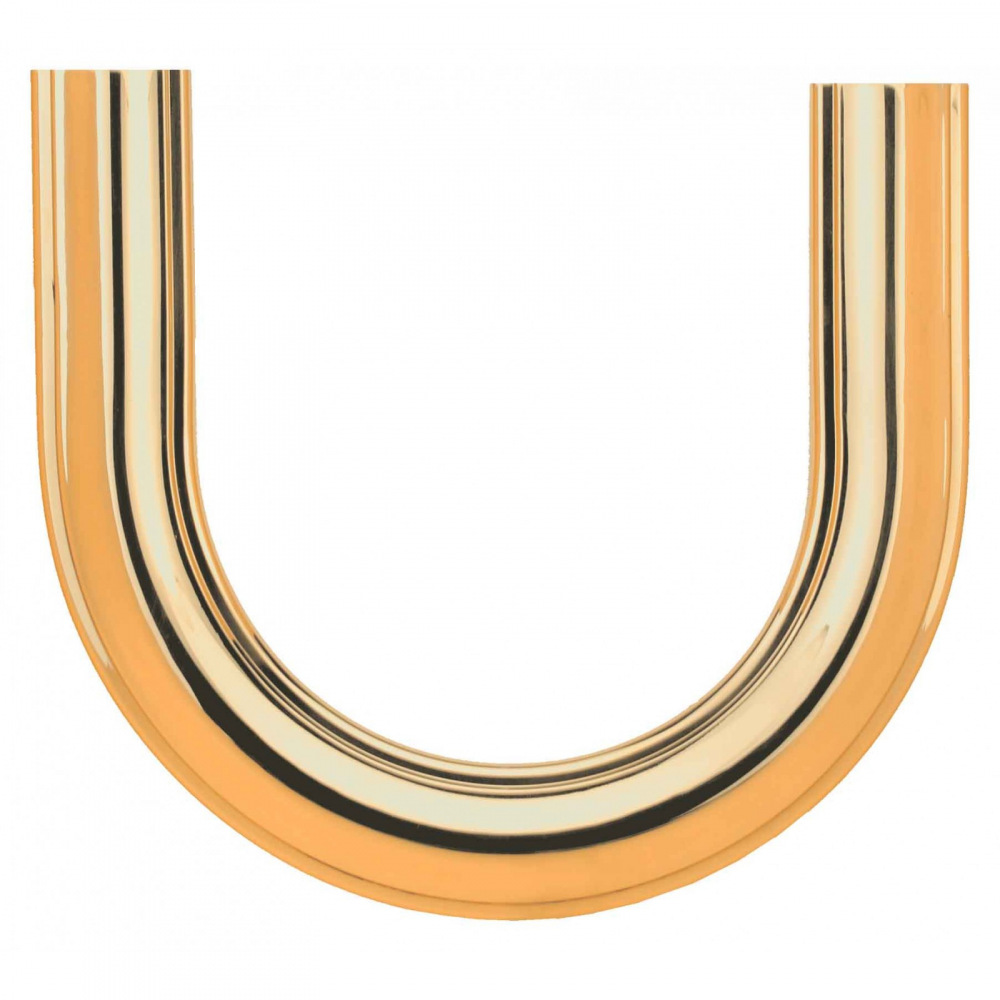 Angle pré-formé en laiton. Pour un virage à 180°. Section en plat de 45mm de large par 14mm d’épaisseur. Hauteur de 260mm et largeur U intérieur 190mm. En plat laminé. Sous-lisse recommandée : plat 20 x 12 mm. Faire attention de bien choisir des produits avec le même style de finition et section pour un assemblage homogène. Compatible avec main courante DECOMCL45P. Un polissage de finition est à prévoir