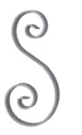 Volute en S inégale finition coupe droite. Hauteur 220mm largeur 110mm en fer plat lisse de 14x6mm. Fixation par soudure. Permet de décorer votre fabrication en fer forgé, portail, clôture, pergola, mais également permet de renforcer la sécurité, en diminuant le vide entre barreau, ou d'augmenter le soutien. Fourni brut, à peindre ou à vernir pour protéger contre la corrosion.