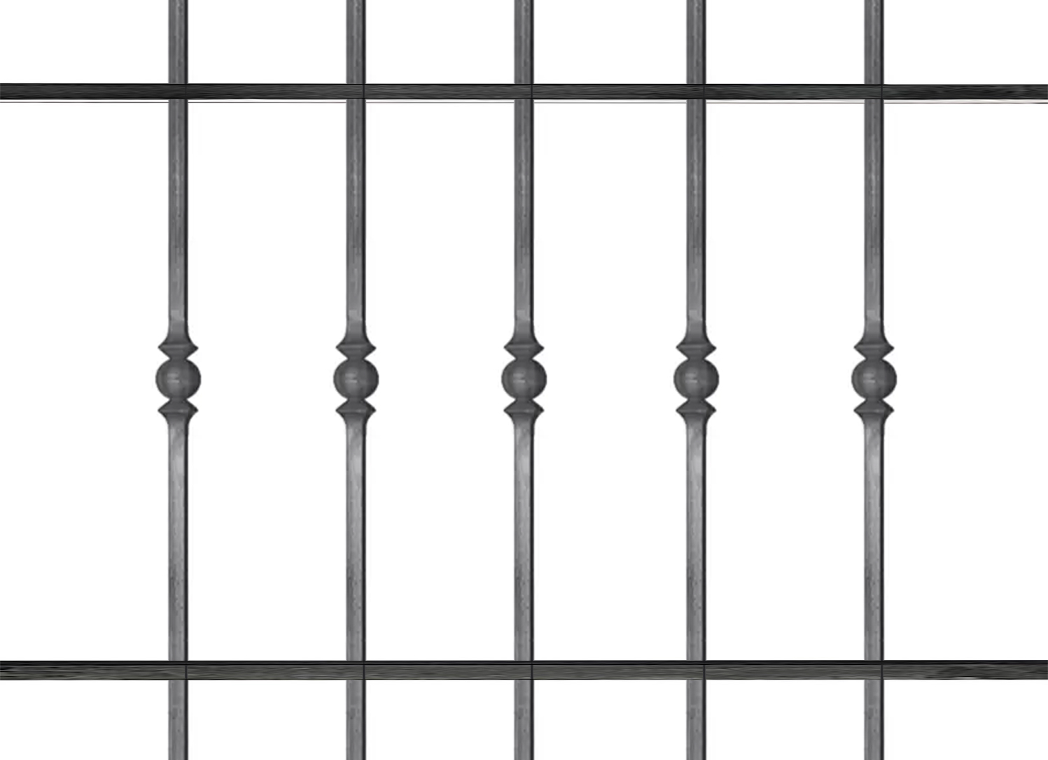 Grille de défense composé de barreaux #11002LQ141000 en carré de 14mm. Structure complète de la grille en section carré de 14mm. Convient pour des tableaux de fenêtre de maison ou bâtiment. Cette grille est à installer dans votre tableau de fenêtre. Protégez votre habitation avec cette grille anti-intrusion fabriquée en France dans notre atelier en Provence. Composé de barreaux avec un vide normalisé entre chaque barreau. Cette grille de fenêtre est livrée brut sans peinture, il vous appartient de les peindres de la couleur de votre choix. Les photos montrent le style du modèle. La composition exacte est ajustée pour correspondre à votre format.

Les barreaux sont tous soudés en applique sur les 2 barres horizontales. Cette grille, ainsi que toutes celles de la gamme GRF sont configurables a vos mesures de tableaux (voir les dimensions possibles entre la longueur et hauteur minimum puis maximum) puis fabriqués à la commande sous 10-20 jours en moyenne directement dans notre atelier par notre équipe de ferronnier.