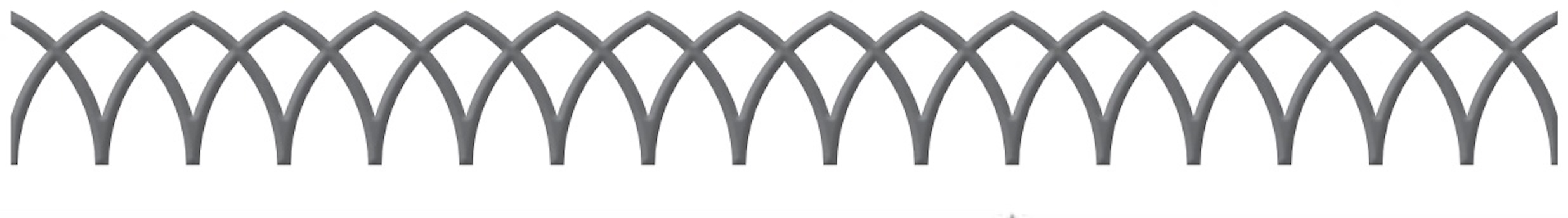 Décor Frise Acier motif découpe laser 1200x120 m m ép 6 mm Fer brut . Pour décoration de Portails, Grilles , Pergolas .