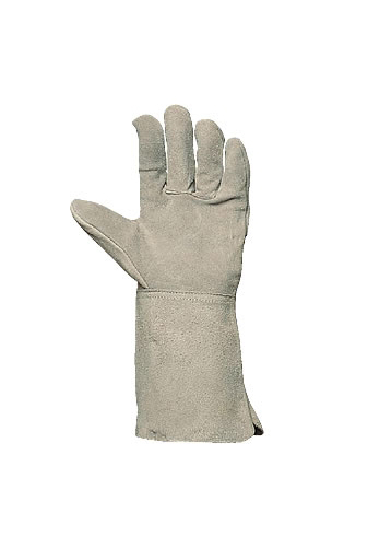 Paire Gants de protection pour soudeurs contre la chaleur. Tout en croute de vachette. En taille 10.