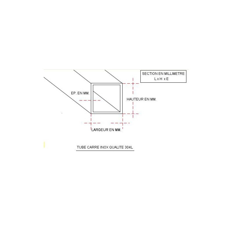 Tube inox carré 50 x 50 x 2mm 3M 304L. Tube DECO inox 304 L Employé en décoration intérieure aussi bien qu'en rénovation ou construction extérieure. Ces barres inox offrent une grande résistance à la corrosion sans traitement complémentaire. 
