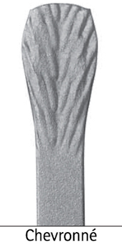Demi volute finition palmée - Hauteur 180mm Largeur 125mm Plat de 16x6mm - Fer forgé - À souder