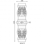 Garniture de barreau en fonte soudable à visser. Taraudée M5. Livrée avec sa vis de fixation. Compatible avec des barreaux de diamètre 16mm.