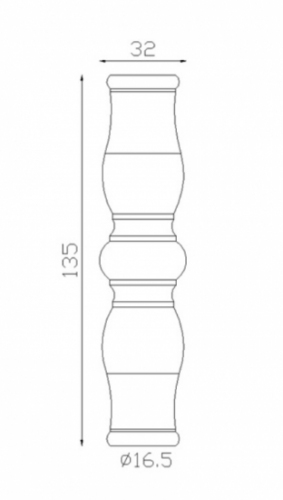 Garniture de barreaux en acier tourné, non taraudée. Compatible avec des barreaux de diamètre 16mm, grâce à son alésage de ø16,5mm. Hauteur 135mm largeur 32mm. Cette bague d'apparence sobre ornera vos barreaux de grilles de défense, portails, escaliers par exemple. Fixation par soudure. Fournie brut, à peindre ou à vernir avec un produit adapté pour la protection contre la corrosion.