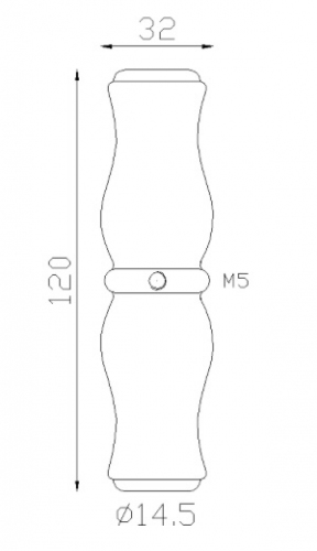 Garniture de barreaux en acier tourné. Compatible avec des barreaux de diamètre 14mm, grâce à son alésage de ø14,5mm. Hauteur 120mm largeur 32mm. Cette bague d'apparence sobre ornera vos barreaux de grilles de défense, portails, escaliers par exemple. Fixation facile, à visser avec vis taraudage M5. Fournie brut, à peindre ou à vernir avec un produit adapté pour la protection contre la corrosion.