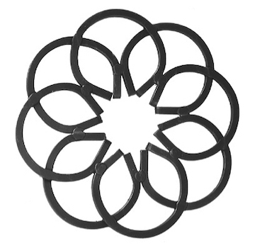 Image du produit : Rosette 250x250mm en carré de 8mm