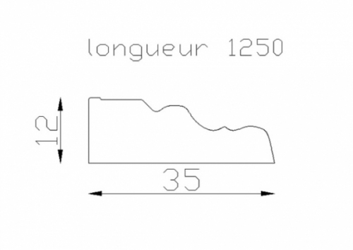 Décor moulures pour tôle de portails  35 x12mm. En fonte soudable.possibilité de percer,tarauder ou coller 