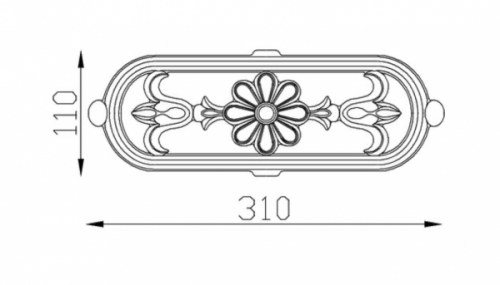 Frise en fonte pour garde corps double face. Hauteur 110mm et Largeur 310mm. Cet élément décoratif avec motif floral peut être présenté à l'horizontale ou à la verticale, son utilisation est multiple: balcon, terrasse, fenêtre, balustrade... Il apportera un certain cachet et du charme. Fourni brute, à peindre ou à vernir. La fonte est reconnue pour sa solidité, sa durabilité et sa résistance à la corrosion.