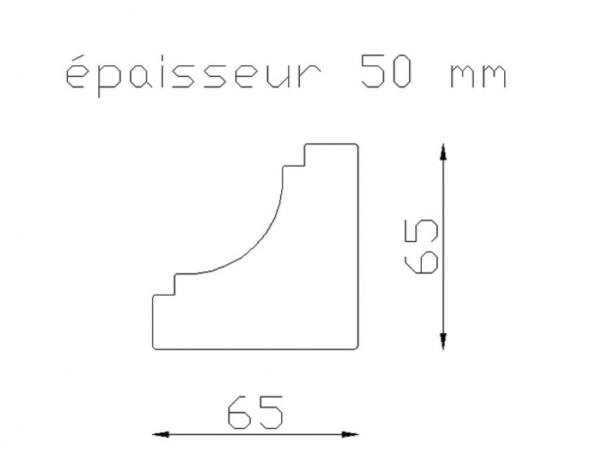 Equerre moulurée d'angle en fer forgé. Hauteur 65mm Largeur 65mm épaisseur 50mm, compatible avec des tubes carré ou rectangle de largeur 50mm. Permet de renforcer les angles de structures métalliques comme un portail en fer forgé, ou une grille en fer forgé ou peut être installé simplement pour décorer, cela donne du charme à votre fabrication. Fourni brut, à peindre ou à vernir pour protéger contre la corrosion.