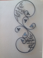 Volute 6 feuilles avec branches d'oliviers 870X350