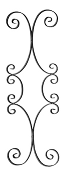 Image du produit : Panneau 6 volutes 720x250mm en plat de 16x4mm