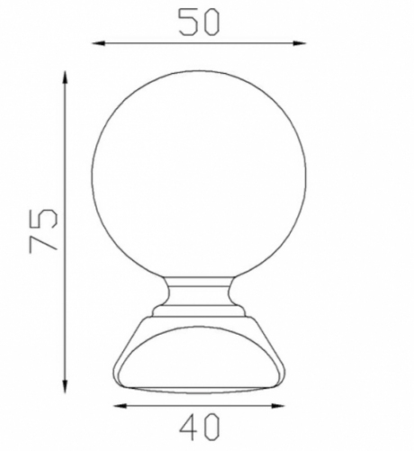 Boule d'ornement sur pommeau estampé. Hauteur 75mm diamètre de la boule ø50mm, base carré largeur 40mm. En fer forgé finition lisse, produit galvanisable. Fixation par soudure, possibilité de taraudage pour y insérer nos goujons pour l'adapter à du bois (fournitures et outillages). Fournie brut, à vernir ou à peindre avec un produit qui protège de la corrosion. Permet d'ajouter une touche d'élégance à votre projet, escalier ou pergola, par exemple.