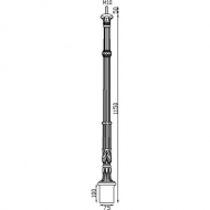 Poteau de départ de 1150mm de haut et avec une section d'un diamètre de 75mm. En fonte.