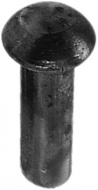 Rivet à tête bombée de 10mm de long et tète de diamètre 9mm.