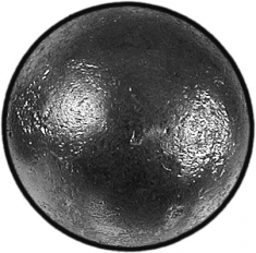 Boule creuse d'un diamètre de 70mm et d'épaisseur 3mm.