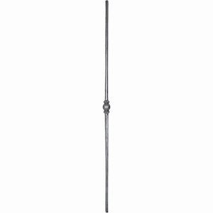 Barreau en fer forgé à facettes avec bague au centre. Diamètre de 14mm et hauteur de 500mm Largeur du motif 40mm Hauteur du motif 65mm. Attention, ce barreau est affiné : au centre diamètre 12mm mais aux extrémités diamètre 10mm. Fixation par soudure. Utilisation en intérieur ou en extérieur pour toutes sortes de fabrication en fer forgé comme un garde corps, un portail, une rampe d'escalier, une grille de défense, par exemple... Fourni brut grenaillé, à peindre ou à vernir pour le protéger contre la corrosion.