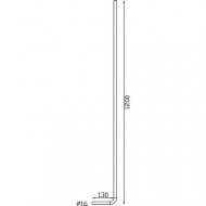 Barreau coudé lisse a sceller. Diamètre de 16mm et hauteur de 1200mm. Pour fabrication d'escalier fixation à l'anglaise 