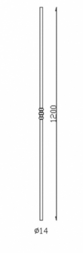 Barreau avec bague au centre, en fer forgé. Hauteur 1200mm rond lisse plein de diamètre 14mm, largeur 32mm hauteur du décor 58mm. Fixation par soudure. Fourni brut, à peindre ou à vernir pour protéger de la corrosion. Au delà de son rôle sécuritaire, il peut être un élément décoratif dans plusieurs réalisations en fer forgé tel que du mobiliers, divers objets décoratifs, des grilles de défense, des rampes d'escaliers, des kiosques, des gardes corps.