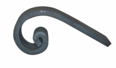 Volute de finition pour les pergolas. Longueur de 150mm. Section de 40x10mm.