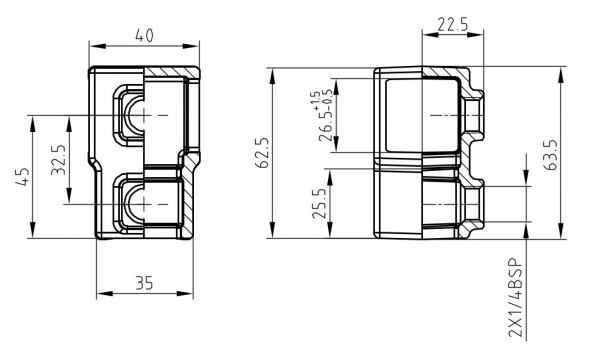 Découvrez notre connecteur en T robuste et professionnel, spécialement conçu pour assembler rapidement et solidement des tubes carrés en acier de 25 x 25 mm. Fabriqué en fonte galvanisée à chaud de haute qualité, ce connecteur offre une excellente résistance à la corrosion et une durabilité exceptionnelle, idéale pour une utilisation en intérieur comme en extérieur. Caractéristiques principales :  Compatible avec tubes carrés 25x25 mm Forme un raccord en T parfait. Dimensions du connecteur : 62 mm de large × 40 mm de haut Finition galvanisée anti-corrosion 2 vis à tête creuse (hexagonale) incluses pour une fixation sécurisée Montage simple et rapide sans soudure Construction massive et rigide  Utilisations courantes :  Structures métalliques Portails et clôtures Échafaudages légers Mobilier industriel ou DIY Abris, pergolas et carports Aménagements de garage ou atelier  Ce connecteur en T est la solution idéale pour tous vos projets de construction modulaire en tubes carrés. Sa finition galvanisée lui permet de résister aux intempéries, tandis que les vis à tête creuse assurent un serrage puissant et discret. Conseil de montage : Insérez les tubes dans le connecteur et serrez fermement les deux vis Allen (clé non fournie) pour une liaison parfaitement rigide.
