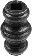 Garniture de barreau en fer forgé à souder. Compatible avec des barreaux carré de 12mm.