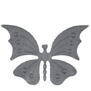 Décor Papillon fer forgé 125x175 mm  . Epaisseur 1 mm . Décoration intérieur ou extérieur . Etat finition brut 