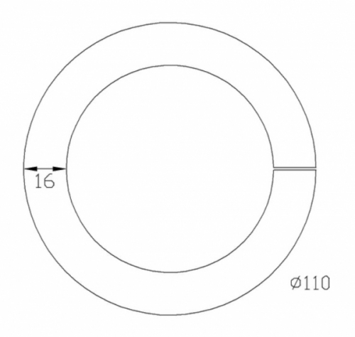 Cercle décoratif, en fer forgé. Diamètre 1&0mm profilé en carré de 16mm. Fixation par soudure. Permet de décorer avec un style art moderne votre fabrication en fer forgé, portail, clôture, pergola, mais également permet de renforcer la sécurité, en diminuant le vide entre barreau, ou d'augmenter le soutien. Fourni brut, à peindre ou à vernir pour protéger contre la corrosion.