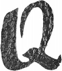 Lettre Q d'hauteur 150mm. Tous les caractères de l'alphabet sont en fer forgé. Épaisseur de 3mm.