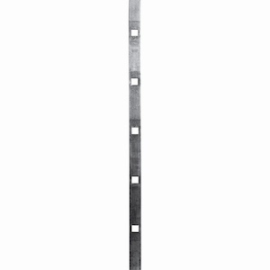 Barre plate à trous - Longueur 2000mm - 15 trous carre de 14mm - Acier
