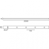 Barre trouée en acier : l'élément idéal pour vos projets de ferronnerie, offrant à la fois élégance et robustesse. Cette barre de 2000mm de long est composée de 17 trous rond de 12mm espacés uniformément, avec un vide de 94mm entre eux pour une intégration parfaite des barreaux. La conception de la barre (Plat de 30x8mm), assure une finition soignée et une installation sécurisée. Parfaite pour créer des grilles de fenêtre, des balustrades, des garde-corps, ou encore des portails et clôtures, elle allie esthétique et fonctionnalité. Chaque barre en acier de haute qualité est conçue pour durer, résistant aux intempéries et à la corrosion. La facilité d'installation et la polyvalence de ce produit en font un choix privilégié pour les artisans et les bricoleurs. Apportez une touche de sécurité et de style à votre demeure avec notre barre trouée, un choix de prédilection pour ceux qui cherchent à allier qualité et esthétique dans leurs projets de ferronnerie. Prévoir une tolérance de 1 à 2mm pour chaque cote.