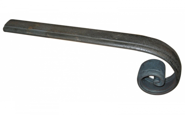 Crosse pour main courante moulurée creuse - Largeur 40mm épaisseur 10mm - Fer forgé - À souder