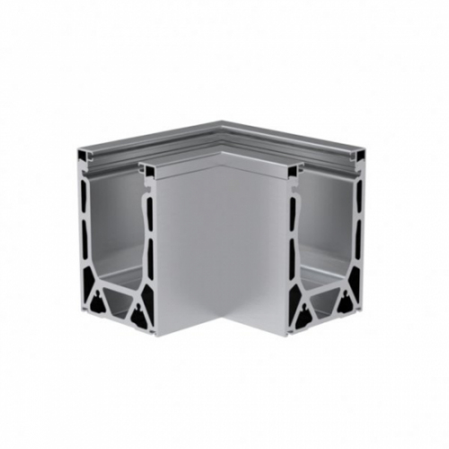 Angle Alu intérieur pour fixation sol . Longueur intérieur 64 mm . Longueur extérieur 150 mm . compatible pour verre de 12 mm a 25 mm 