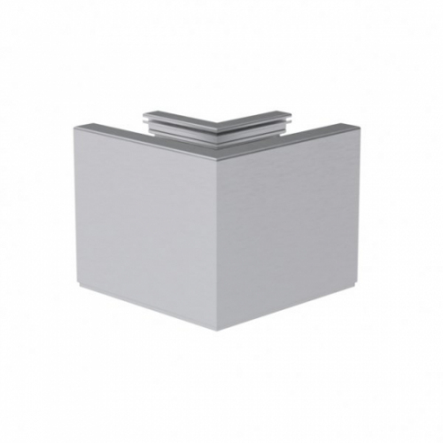 Angle Alu extérieur pour fixation latérale. Longueur intérieur 64 mm . Longueur extérieur 150 mm . compatible pour verre de 12 mm a 25 mm
