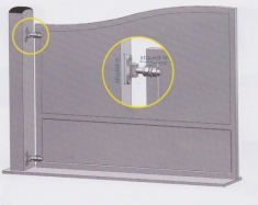 Gond a souder pour portail. règlable 2 dimensions. Tige M20 