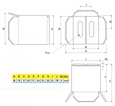 Avaloir  pour un tube de 40 fermeture guide portail 