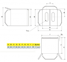 Avaloir  pour un tube de 50 fermeture guide portail