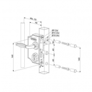 Serrure pour portails compatible avec des tubes de 40x40mm à 60x60mm. Livrée avec cylindre et poignée.Cette serrure avec mécanisme en acier inoxydable , son cylindre européen et son pène réversible. Elle est équipée d'un coffre en aluminium thermolaqué. Le réglage des pênes de 20mm en continu permet un alignement parfait de votre mécanisme de fermeture. Un ancrage de 25mm du pêne dormant en acier inoxydable massif assure un vérrouillage sécurisé. 