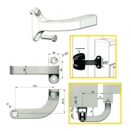 Gond blanc d'une Longueur de 125mm, permettant l'ouverture de votre vantail à 180°.Cette articulation permet de réaliser des ouvertures intérieures (ou extérieures grâce aux vis de fixations du Modulo-Gond invisibles) tout en installant le portail ou portillon entre les piliers (pas de portail en retrait derrière pilier ni de sur-dimensionnement du portail par rapport à l'ouvrant utile).