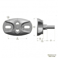 Crapaudine inox réglable à visser en hauteur et sur la profondeur axe de 12mm 