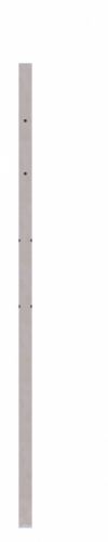 Poteau d'<b>angle</b> carré pour une <b>fixation à l'anglaise et un montage traversant</b> pour câble de diamètre Ø4mm ou Ø6mm, en inox 316. Hauteur 1500mm Largeur 40mm, percé de 5 trous en taraudage M6. Convient pour une utilisation en intérieur ou en extérieur, même en bord de mer. À compléter avec un support de fixation à l'anglaise et un support de main courante. Existe en version rond de Ø42,4mm.