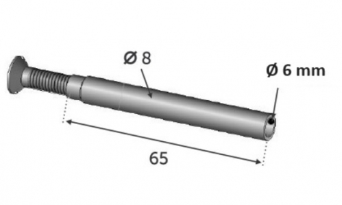 Tendeur pour des câbles de diamètre 6mm. Avec une course de 40mm. En inox 316. À sertir.