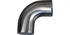 Finition coudée de 90 degrés pour une main courante en bois de 42mm de diamètre. En inox 316. À coller. A fixer a l'aide de la réf. 30770