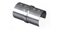 Connecteur droit pour un tube d'un diamètre de 42.4mm et d'une épaisseur de 1.5mm pour verre. En inox 304.