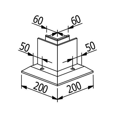 Angle intérieur 90° pour profil 308620 .  Cet angle permet d'habiller les angles de garde corps en verre réf 308620. Utilisable en intérieur comme en extérieur, il résiste aux charges linéaires d’1 kN et convient aux épaisseurs de verre comprise entre 12,76 et 21,52 mm. Cet angle intérieur 90° aluminium, avec finition satinée est destiné à être fixé au sol en décalé. Il est percé de 2 trous ø14mm pour une fixation verticale au travers du profil.Pour parfaire le montage, utiliser un kit d'assemblage permettant la pose en fonction de l'épaisseur du verre : ref 308530pour verres épaisseur 12,76mm (66.2) ref 308531 pour verres épaisseur 16,76mm (88.2) ref 308532 pour verres épaisseur 17,52mm (88.4) ref 308533 pour verres épaisseur 20,76mm (1010.2) ref 308534 pour verres épaisseur 21,52mm (1010.4) ..