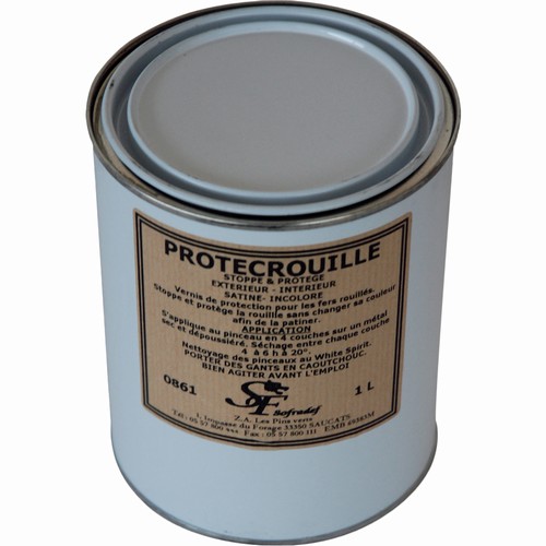 Vernis pour fer. A utiliser pur, non distillé. A appliquer au pinceau ou au pistolet. Conditionnement d'un litre. A appliquer sur vos articles de ferronnerie propres et secs. En cas d'utilisation en extérieur de vos balustres ou autres décors, prévoir 4 couches. 