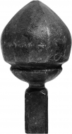 Boule de départ de rampe. Base carré de 25mm. Hauteur 170