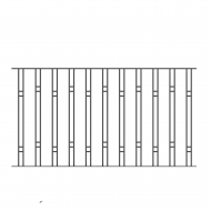 Barreau design en carré de 12mm et de 1150mm de hauteur. Idéal pour un garde-corps ou une rampe.